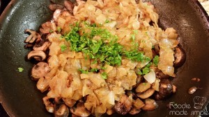 Mushrooms, Caramelized Onions, and Goat Cheese Pasta 6