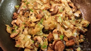 Mushrooms, Caramelized Onions, and Goat Cheese Pasta 7