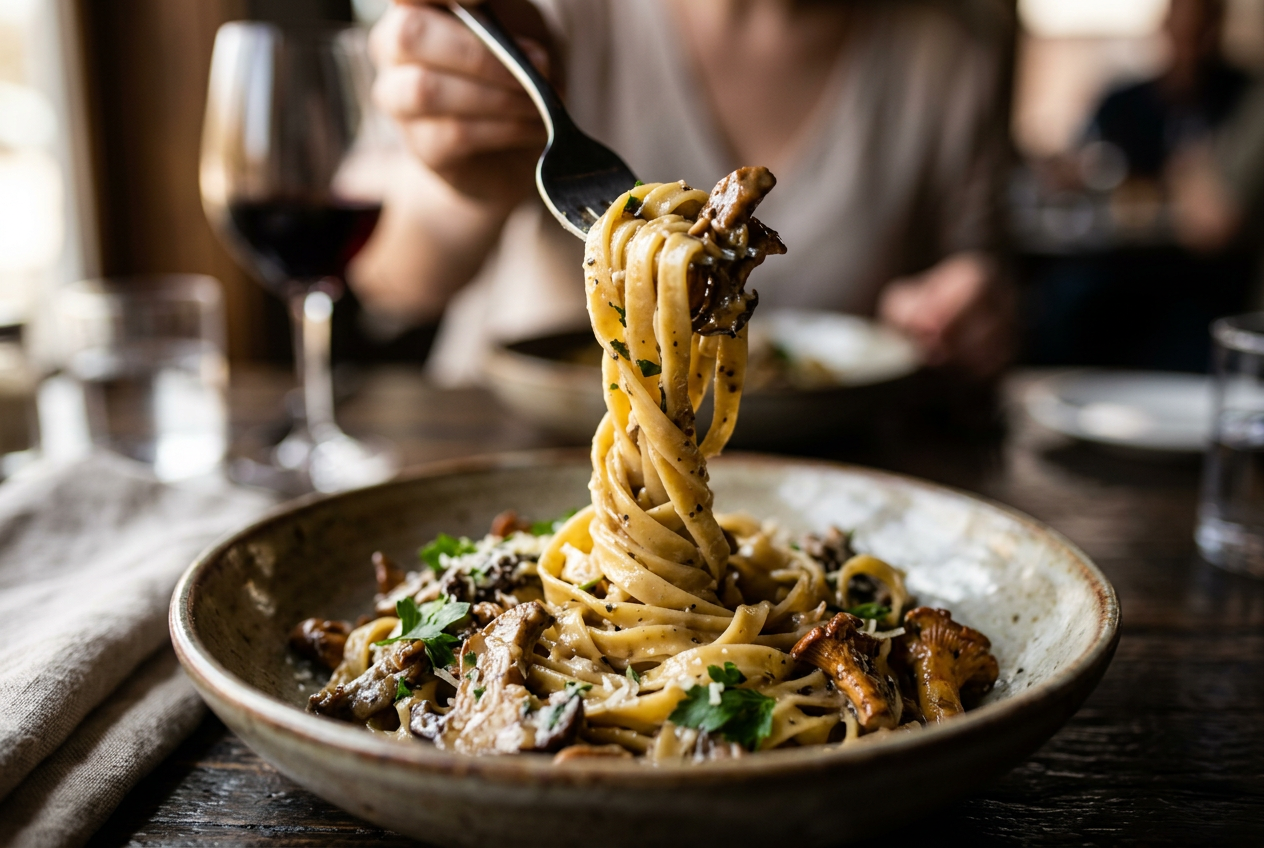 Fettuccine with Wild Mushrooms 2
